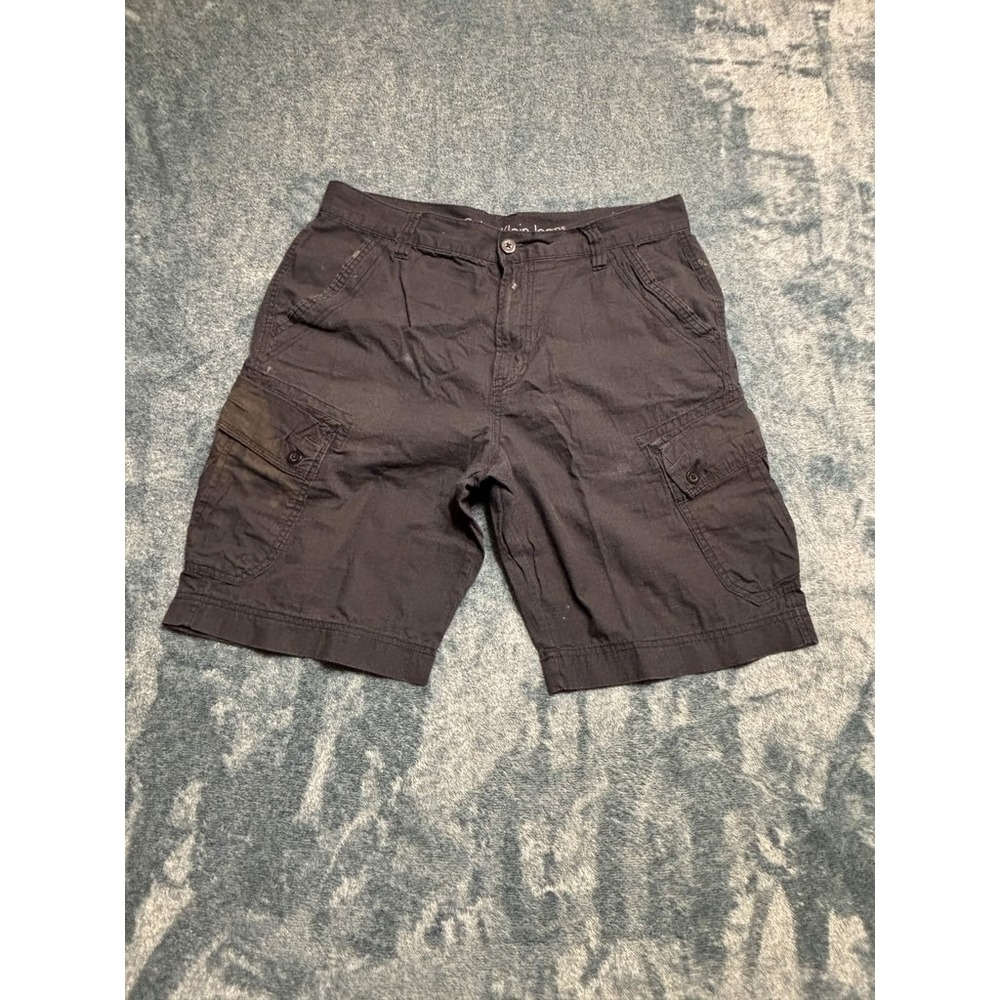 Calvin Klein Jeans Men's Size 34 Black Ripstop Cargo Shorts Utility
